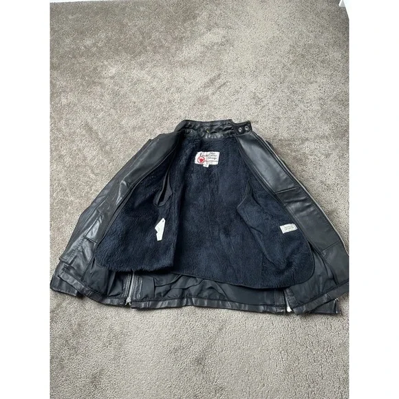 Vnt Womens Leather Jacket 90s THE Leather Shop SEARS Casual Streetwear, Size 8 - Picture 6 of 12